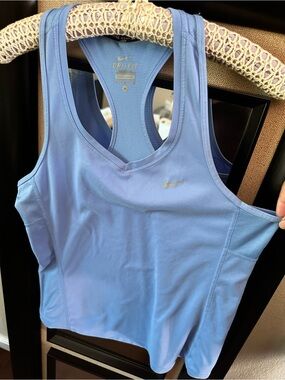 Nike Light Blue Dri-FIT Running Racerback Tank